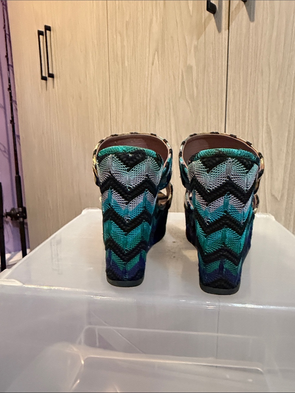 Missoni Multicolor Chevron Woven Platform Sandal - Picture 3 of 8